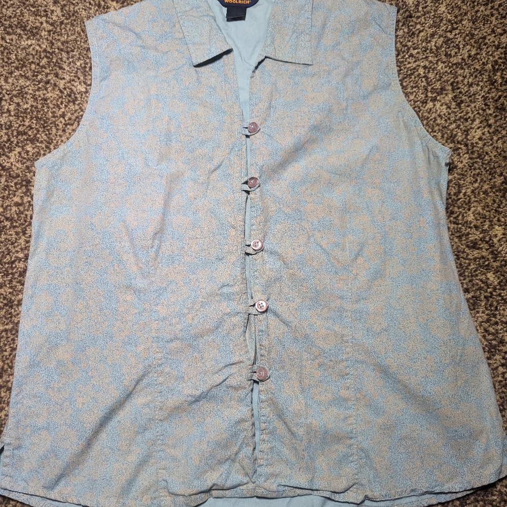 Woolrich vintage button down vest floral pattern women's L